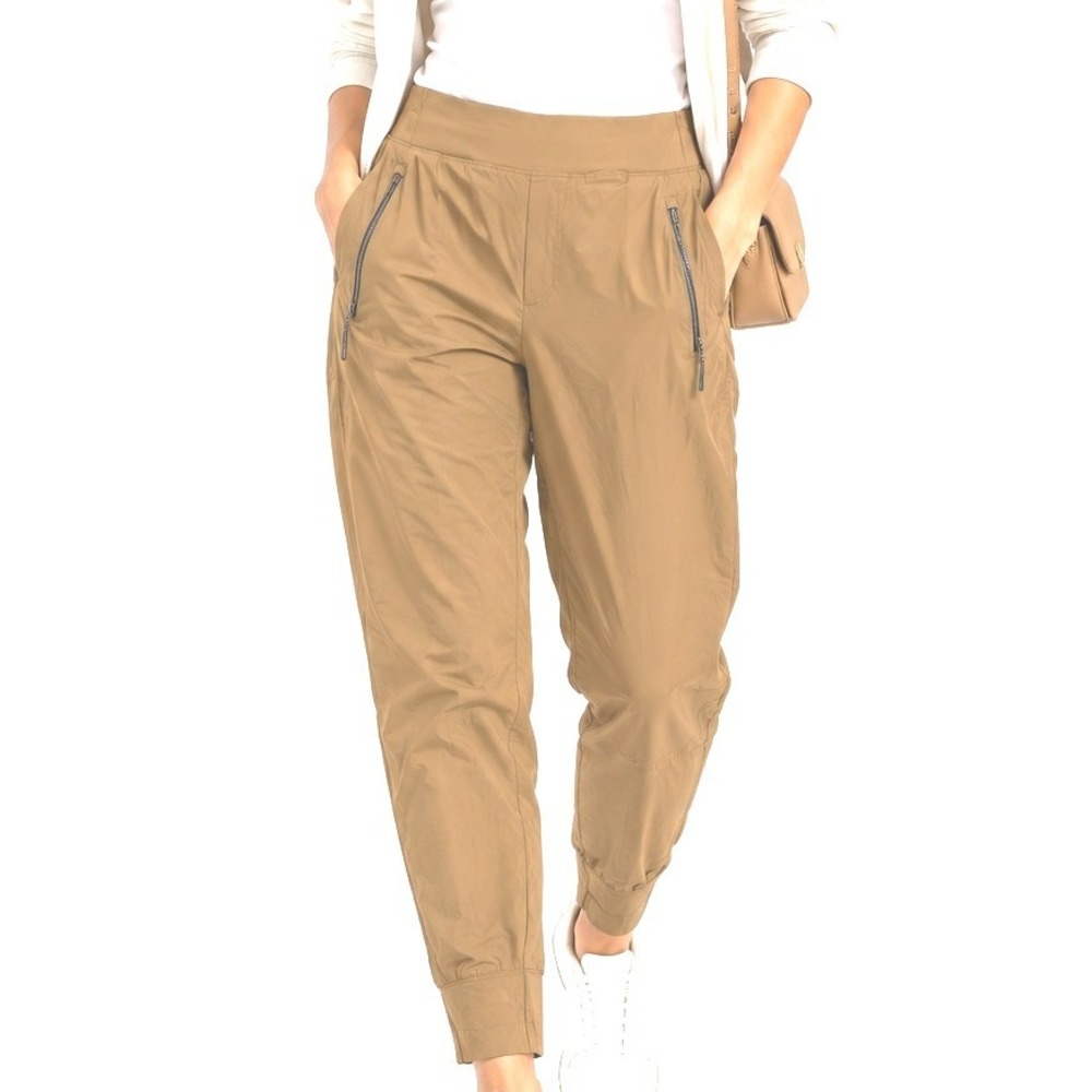 Athleta Trekkie North Jogger Tan Brown Ripstop Hiking Pants 12P Petite
